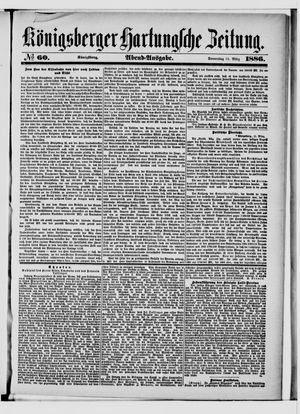 Königsberger Hartungsche Zeitung on Mar 11, 1886