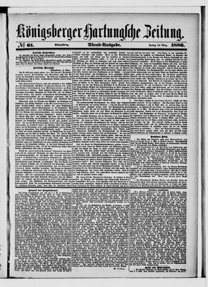 Königsberger Hartungsche Zeitung on Mar 12, 1886