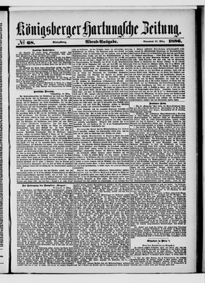 Königsberger Hartungsche Zeitung on Mar 20, 1886