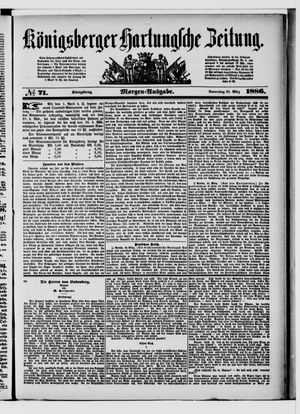 Königsberger Hartungsche Zeitung on Mar 25, 1886