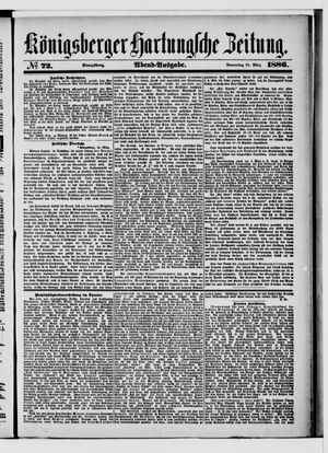 Königsberger Hartungsche Zeitung on Mar 25, 1886
