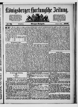 Königsberger Hartungsche Zeitung vom 26.03.1886