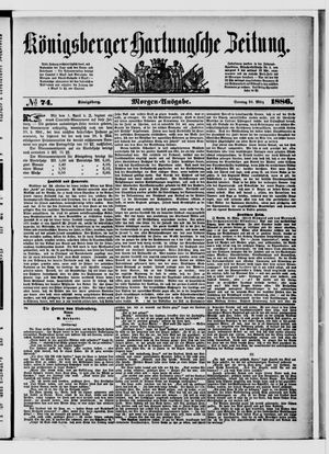 Königsberger Hartungsche Zeitung vom 28.03.1886