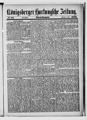 Königsberger Hartungsche Zeitung vom 31.03.1886