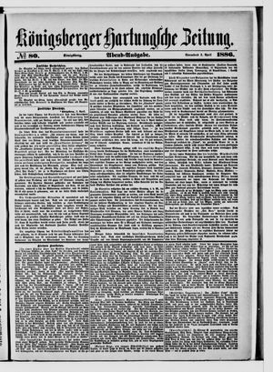 Königsberger Hartungsche Zeitung on Apr 3, 1886
