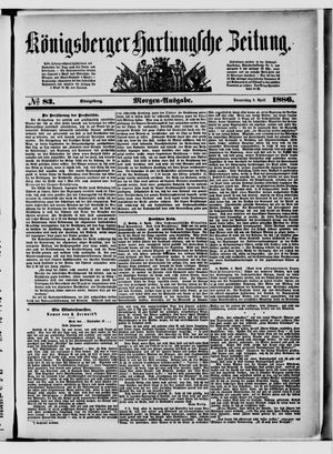 Königsberger Hartungsche Zeitung vom 08.04.1886