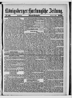 Königsberger Hartungsche Zeitung vom 12.04.1886