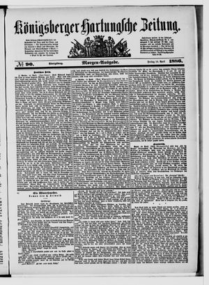 Königsberger Hartungsche Zeitung vom 16.04.1886