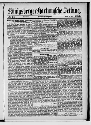 Königsberger Hartungsche Zeitung vom 16.04.1886