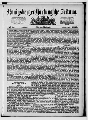 Königsberger Hartungsche Zeitung vom 17.04.1886