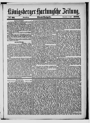 Königsberger Hartungsche Zeitung vom 17.04.1886