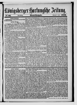 Königsberger Hartungsche Zeitung vom 21.04.1886