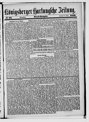 Königsberger Hartungsche Zeitung vom 24.04.1886