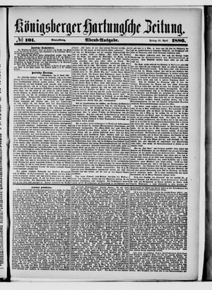 Königsberger Hartungsche Zeitung vom 30.04.1886