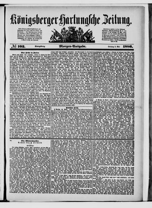 Königsberger Hartungsche Zeitung vom 02.05.1886
