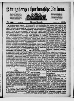 Königsberger Hartungsche Zeitung vom 05.05.1886