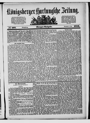 Königsberger Hartungsche Zeitung on May 8, 1886