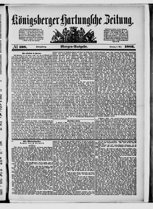 Königsberger Hartungsche Zeitung on May 9, 1886