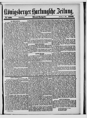 Königsberger Hartungsche Zeitung on May 11, 1886