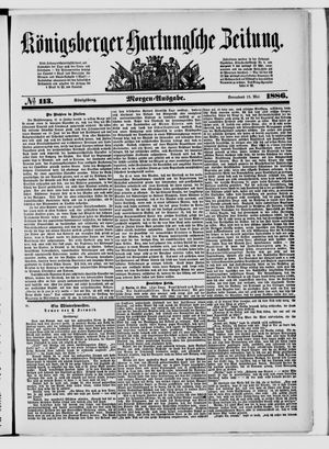 Königsberger Hartungsche Zeitung vom 15.05.1886