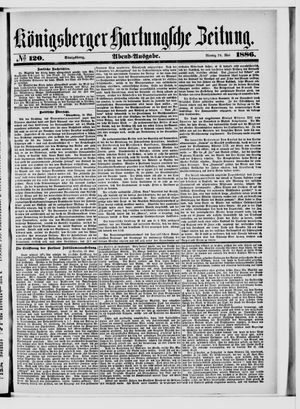 Königsberger Hartungsche Zeitung on May 24, 1886