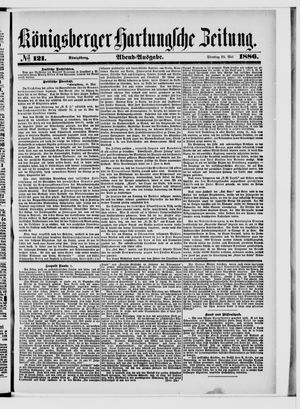 Königsberger Hartungsche Zeitung on May 25, 1886