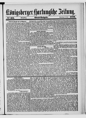 Königsberger Hartungsche Zeitung on Jun 10, 1886