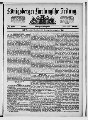 Königsberger Hartungsche Zeitung on Jun 13, 1886