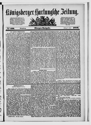 Königsberger Hartungsche Zeitung on Jun 18, 1886
