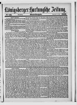 Königsberger Hartungsche Zeitung vom 19.06.1886