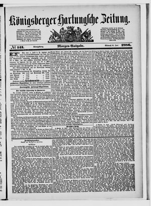 Königsberger Hartungsche Zeitung on Jun 23, 1886
