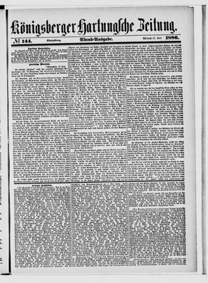 Königsberger Hartungsche Zeitung on Jun 23, 1886