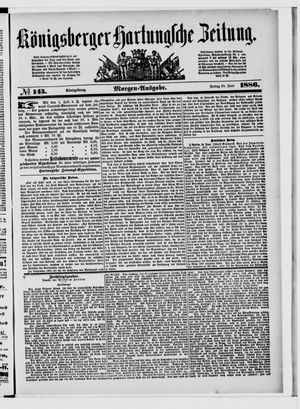 Königsberger Hartungsche Zeitung on Jun 25, 1886