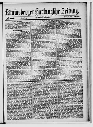 Königsberger Hartungsche Zeitung on Jun 25, 1886