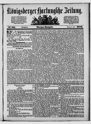 Königsberger Hartungsche Zeitung vom 25.07.1886
