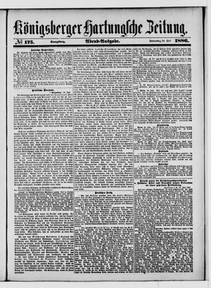 Königsberger Hartungsche Zeitung on Jul 29, 1886