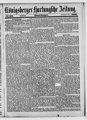 Königsberger Hartungsche Zeitung vom 31.07.1886