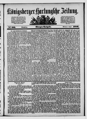 Königsberger Hartungsche Zeitung vom 11.08.1886