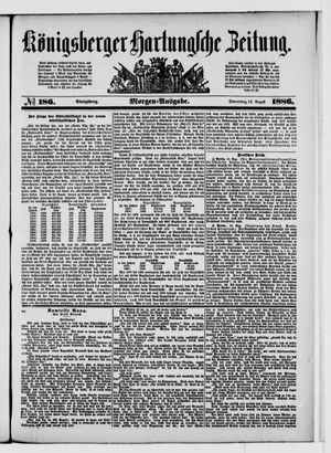 Königsberger Hartungsche Zeitung vom 12.08.1886