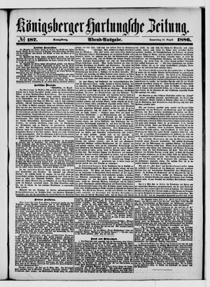 Königsberger Hartungsche Zeitung vom 12.08.1886