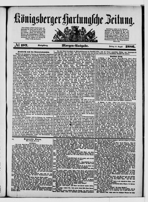 Königsberger Hartungsche Zeitung vom 13.08.1886