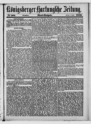 Königsberger Hartungsche Zeitung vom 13.08.1886