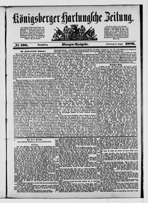 Königsberger Hartungsche Zeitung vom 26.08.1886