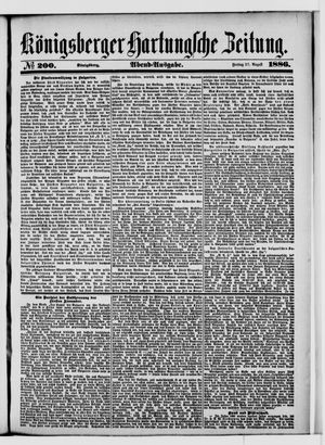 Königsberger Hartungsche Zeitung vom 27.08.1886