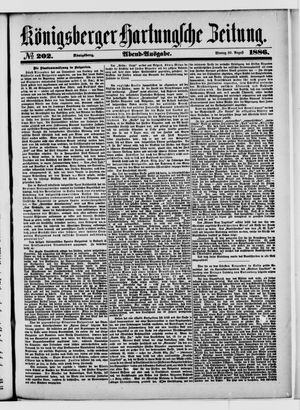 Königsberger Hartungsche Zeitung vom 30.08.1886