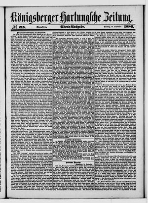 Königsberger Hartungsche Zeitung vom 14.09.1886