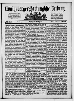 Königsberger Hartungsche Zeitung vom 15.09.1886