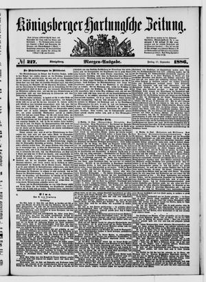 Königsberger Hartungsche Zeitung vom 17.09.1886