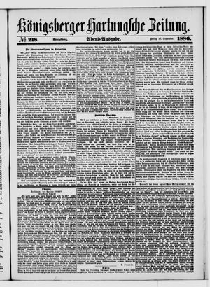 Königsberger Hartungsche Zeitung vom 17.09.1886