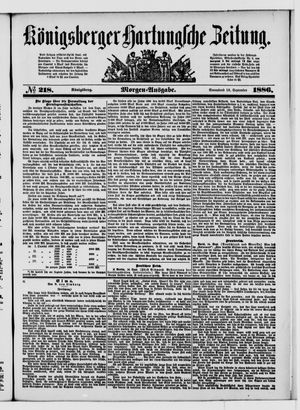 Königsberger Hartungsche Zeitung vom 18.09.1886
